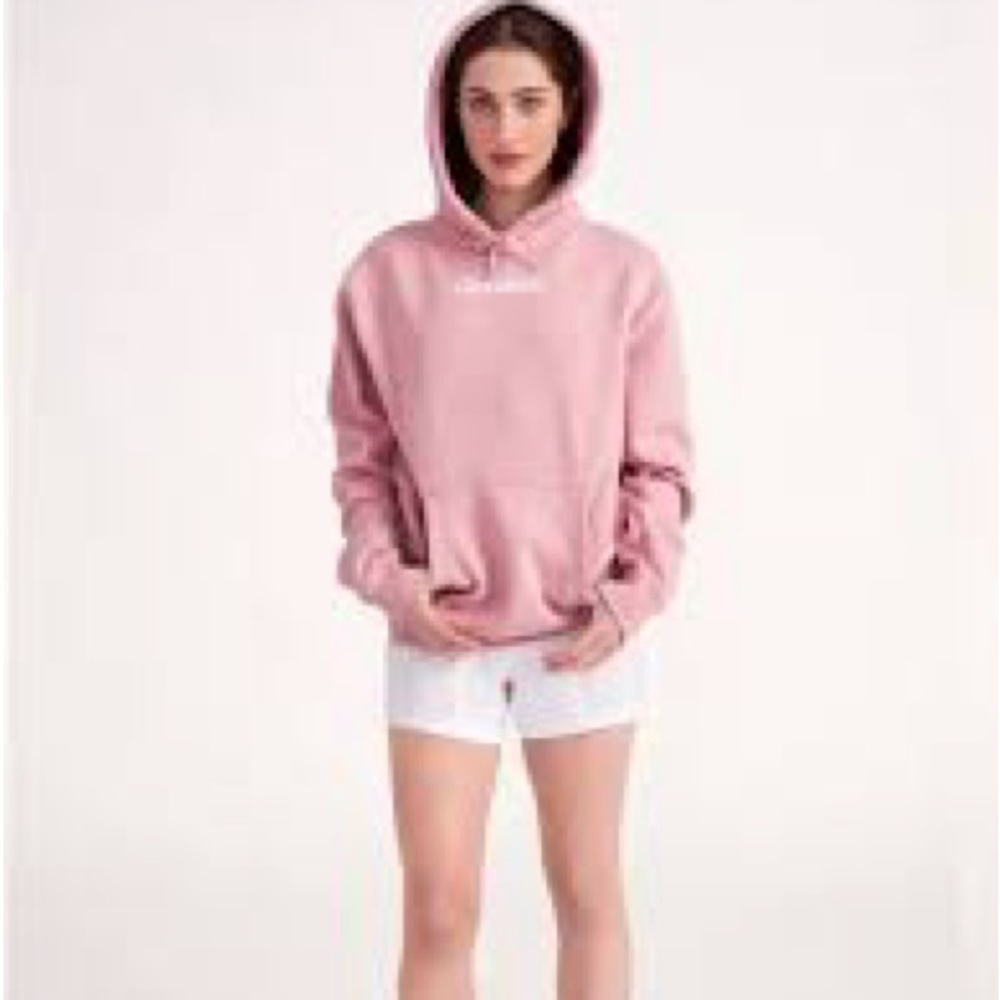 Glossier light pink sweatshirt, size Medium